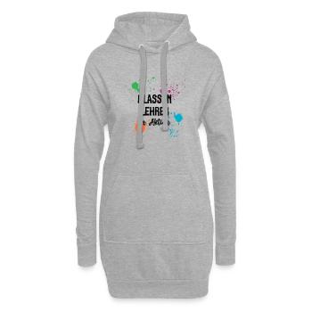 Klassen Lehrer in Aktion Klassenlehrer Lehrkraft - Hoodie-Kleid - Grau meliert - Vorne