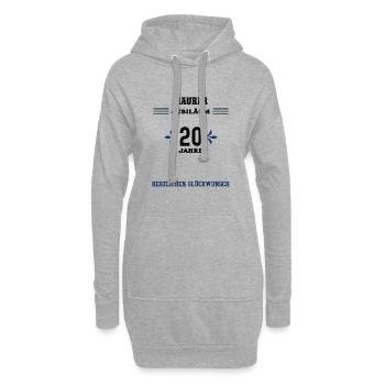 Maurer 20 Jahre Jubiläum zwanzig jähriges Jubi - Hoodie-Kleid - Grau meliert - Vorne
