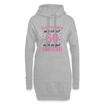 60. Geburtstag 60 Jahre Geburtstagsgeschenk Frauen - Hoodie-Kleid - Grau meliert - Vorne