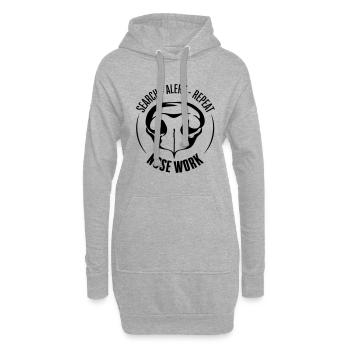 NEZ TRAVAIL Recherche Chien Nez Chiens de travail Chien - Sweat-shirt à capuche long Femme - gris chiné - Devant