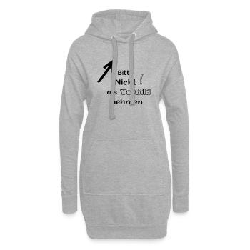 Lustige Sprüche - für Leute mit Humor - Hoodie-Kleid - Grau meliert - Vorne