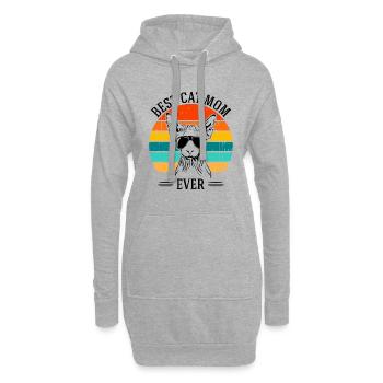 Meilleure maman chat de tous les temps Sphynx chat chats Wilsigns - Sweat-shirt à capuche long Femme - gris chiné - Devant