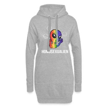 Homosexualien LGBTQ Mitglied Geschenk - Hoodie-Kleid - Grau meliert - Vorne