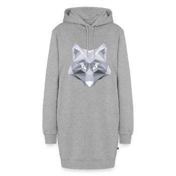 Wolf Art, animaux sauvages colorés, loups - Sweat-shirt à capuche long Femme - gris chiné - Devant