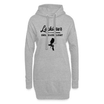 Lackierer Endlich Ausgelernt Azubi Lehrling Lehre - Hoodie-Kleid - Grau meliert - Vorne