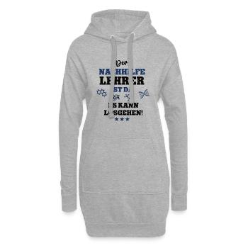 Der Nachhilfe Lehrer Ist Da Es Kann Losgehen - Hoodie-Kleid - Grau meliert - Vorne