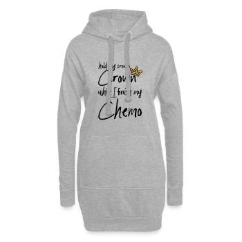 Hold My Crown While I Finition My Chemo 2 - Sweat-shirt à capuche long Femme - gris chiné - Devant
