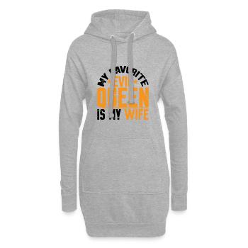 My Favorite Evil Queen Is My Wife 10 - Hoodie Dress - heather grey - Front