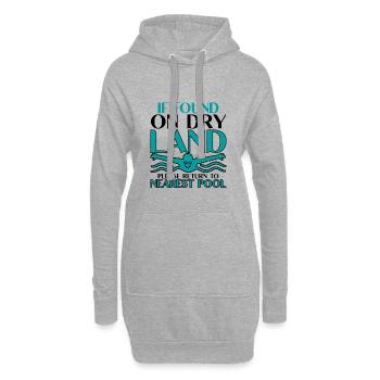 If Found On Dry Land, Return To Nearest Pool 2 - Hoodie-Kleid - Grau meliert - Vorne