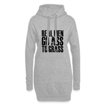 Real Men Go Ass To Grass 2 - Hoodie-Kleid - Grau meliert - Vorne
