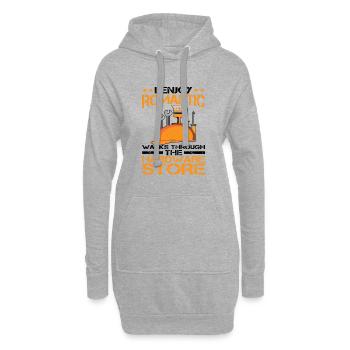 Profitez de promenades romantiques dans la quincaillerie14 - Sweat-shirt à capuche long Femme - gris chiné - Devant