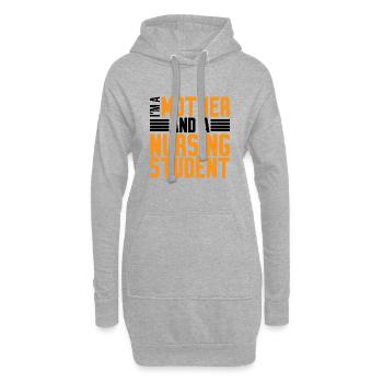 Je suis une mère et une étudiante infirmière 2 - Sweat-shirt à capuche long Femme - gris chiné - Devant