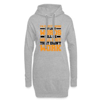 Last Words Will Be Well Shit That Didn't Work - Hoodie Dress - heather grey - Front