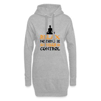 Relax, Nothing Is Under Control 18 - Hoodie-Kleid - Grau meliert - Vorne