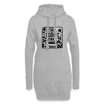 Accro au codage 11 - Sweat-shirt à capuche long Femme - gris chiné - Devant