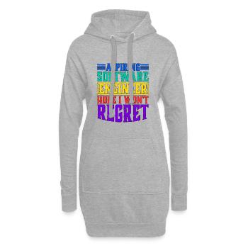 Aspiring Software Engineer, Hope I Won't Regret - Hoodie-Kleid - Grau meliert - Vorne