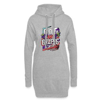 Got Any Grapes 11 - Hoodie-Kleid - Grau meliert - Vorne