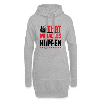 I Am Proof That Miracles Happen 10 - Hoodie-Kleid - Grau meliert - Vorne