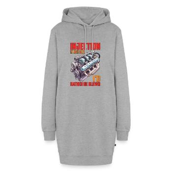 L’injection est agréable mais je préfère être soufflé 16 - Sweat-shirt à capuche long Femme - gris chiné - Devant