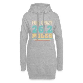 26.2 Meilen Marathon - Marathonläufer - Hoodie-Kleid - Grau meliert - Vorne