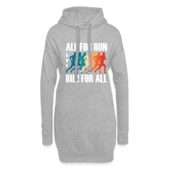 Love Running Zitat - Laufen Läufer Motivation - Hoodie-Kleid - Grau meliert - Vorne