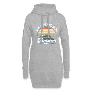 Alpenüberquerung Finisher - Hoodie-Kleid - Grau meliert - Vorne