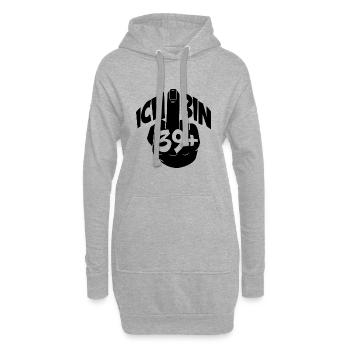 ICH BIN 39+ Ü40 GEBURTSTAG - Hoodie-Kleid - Grau meliert - Vorne