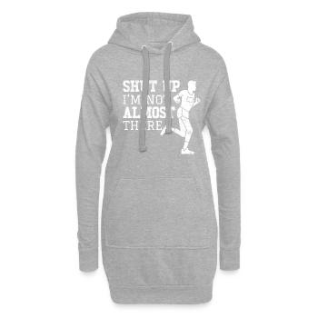 Läufer Marathon Halbmarathon - Marathontraining - Hoodie-Kleid - Grau meliert - Vorne