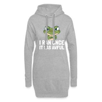 Sarkastischer Läufer Spruch Laufen Lustig - Hoodie-Kleid - Grau meliert - Vorne