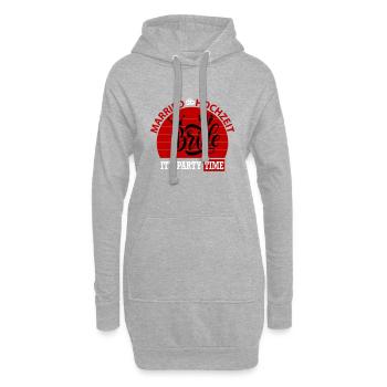 Married Hochzeit Braut Bride Party Time Ring - Hoodie-Kleid - Grau meliert - Vorne