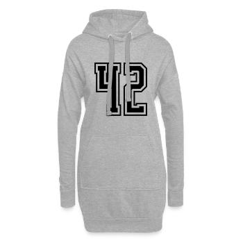 42 Zahl nummer - Hoodie-Kleid - Grau meliert - Vorne