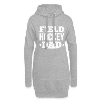 Retro Hockey - Feldhockey Papa - Hoodie-Kleid - Grau meliert - Vorne