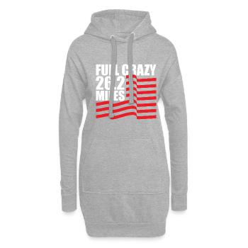 26.2 Meilen Marathon - Marathonläufer - Hoodie-Kleid - Grau meliert - Vorne