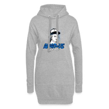 Amadeus Rock Me | Wolfgang Amadeus Mozart Klassik - Hoodie-Kleid - Grau meliert - Vorne