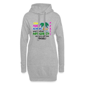 Kotzgeruch Saufen Jungesellenabschied Geschenkidee - Hoodie-Kleid - Grau meliert - Vorne