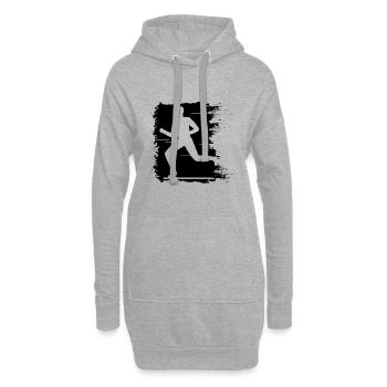 Jogging - Running Running Man Fitness - Sweat-shirt à capuche long Femme - gris chiné - Devant