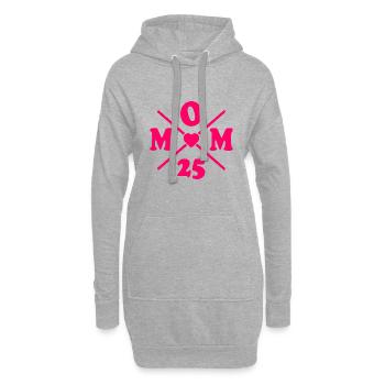 Mom 2025 - Sweat-shirt à capuche long Femme - gris chiné - Devant