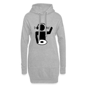 DJ - Hoodie-Kleid - Grau meliert - Vorne
