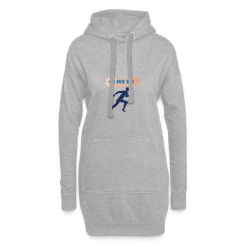 Marathon Läufer Running Finisher 42.195 KM ORANGE - Hoodie-Kleid - Grau meliert - Vorne