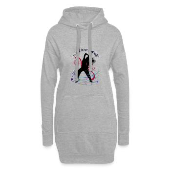 Ich tanze zu meinem eigenen Rhythmus - Hoodie-Kleid - Grau meliert - Vorne