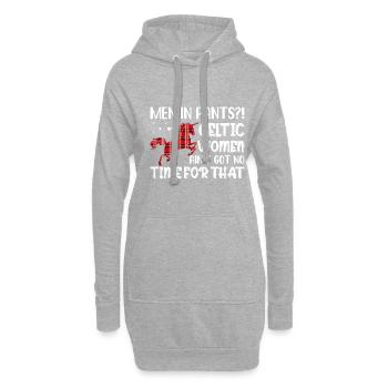 Kilt Männer Spruch Schottenrock - Hoodie-Kleid - Grau meliert - Vorne