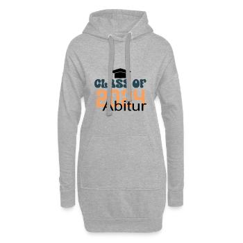 Class Of 2024 Outfit Abi 24 Abitur Hut Abschluss - Hoodie-Kleid - Grau meliert - Vorne