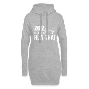 26.2 Been There Run That Marathon - Hoodie-Kleid - Grau meliert - Vorne