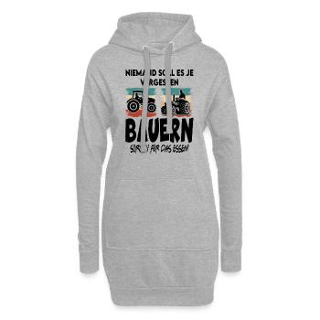 Bauern sorgen für das Essen Protest - Hoodie-Kleid - Grau meliert - Vorne