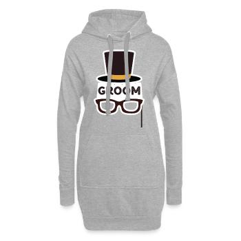 Hochzeit Ehe Trauung Liebe Treue Geschenkidee - Hoodie-Kleid - Grau meliert - Vorne