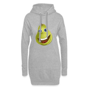 Birne - Hoodie-Kleid - Grau meliert - Vorne