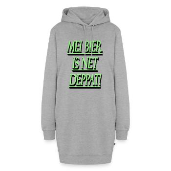 Mei Bier is net deppat ! - Sweat-shirt à capuche long Femme - gris chiné - Devant