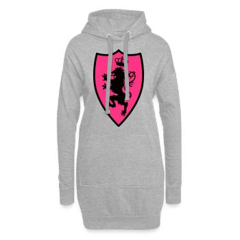 22 Ritterschild Löwe Krone - Hoodie-Kleid - Grau meliert - Vorne