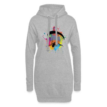 Paragliding T-Shirts - Hoodie-Kleid - Grau meliert - Vorne