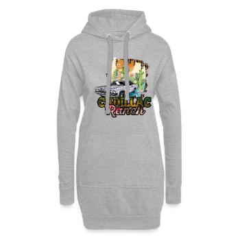 gamme cadillac - Sweat-shirt à capuche long Femme - gris chiné - Devant